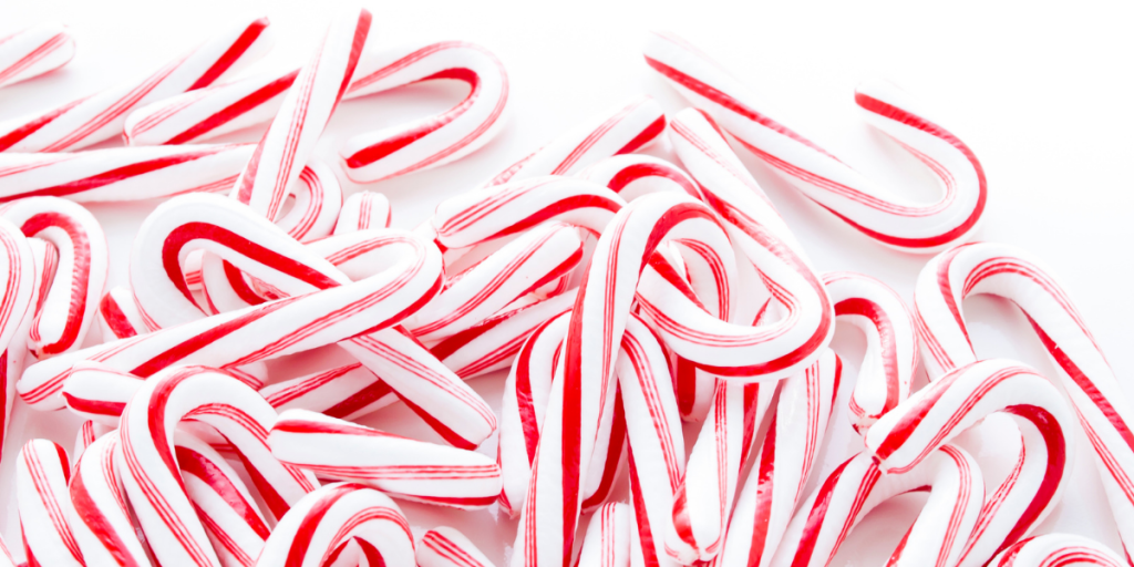 Red and White Striped Candy Canes