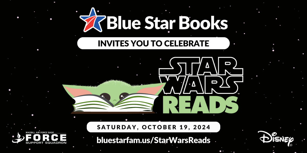 Blue Star Books invites you to celebrate Star Wars Reads on Saturday October 19, 2024. Register for chance to attend at bluestarfam.us/StarWarsReads