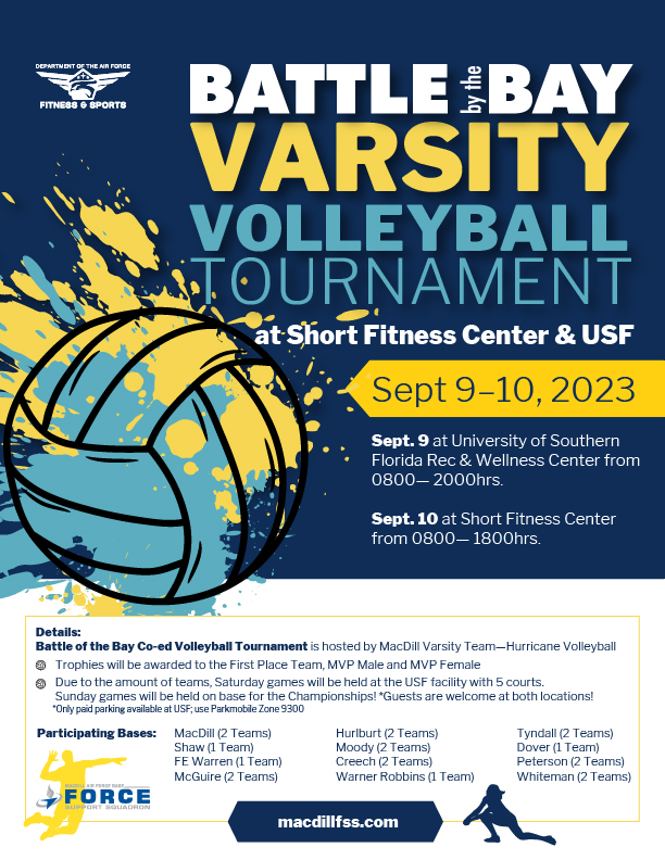 Battle by the Bay Volleyball Tournament flyer