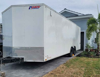 White PACE Journey 24'X 8.5' X 7' Enclosed Trailer