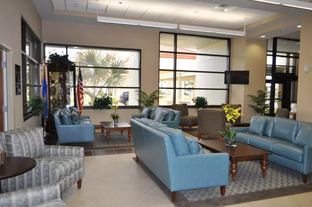sofas and chairs in the MacDill Inn lobby