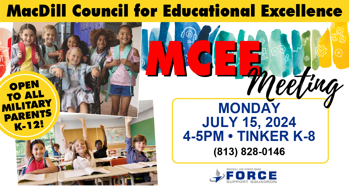 MCEE Meeting July 15 from 4-5PM at Tinker K-8 Elementary School